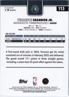 2025-26 Topps #113 Terrence Shannon Jr. Minnesota Timberwolves