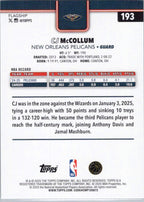 2025-26 Topps #193 CJ McCollum New Orleans Pelicans