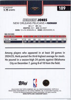 2025-26 Topps #189 Herbert Jones New Orleans Pelicans