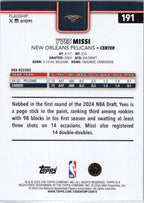 2025-26 Topps #191 Yves Missi New Orleans Pelicans