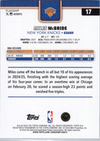 2025-26 Topps #17 Miles McBride New York Knicks