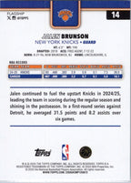 2025-26 Topps #14 Jalen Brunson New York Knicks