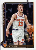 2025-26 Topps #20 Tyler Kolek New York Knicks