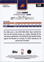 2025-26 Topps #159 Ryan Dunn Phoenix Suns