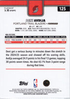 2025-26 Topps #125 Deni Avdija Portland Trail Blazers