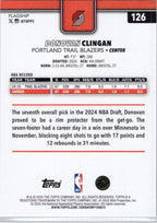 2025-26 Topps #126 Donovan Clingan Portland Trail Blazers