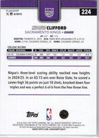 2025-26 Topps #224 Nique Clifford Sacramento Kings