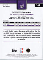 2025-26 Topps #167 Domantas Sabonis Sacramento Kings