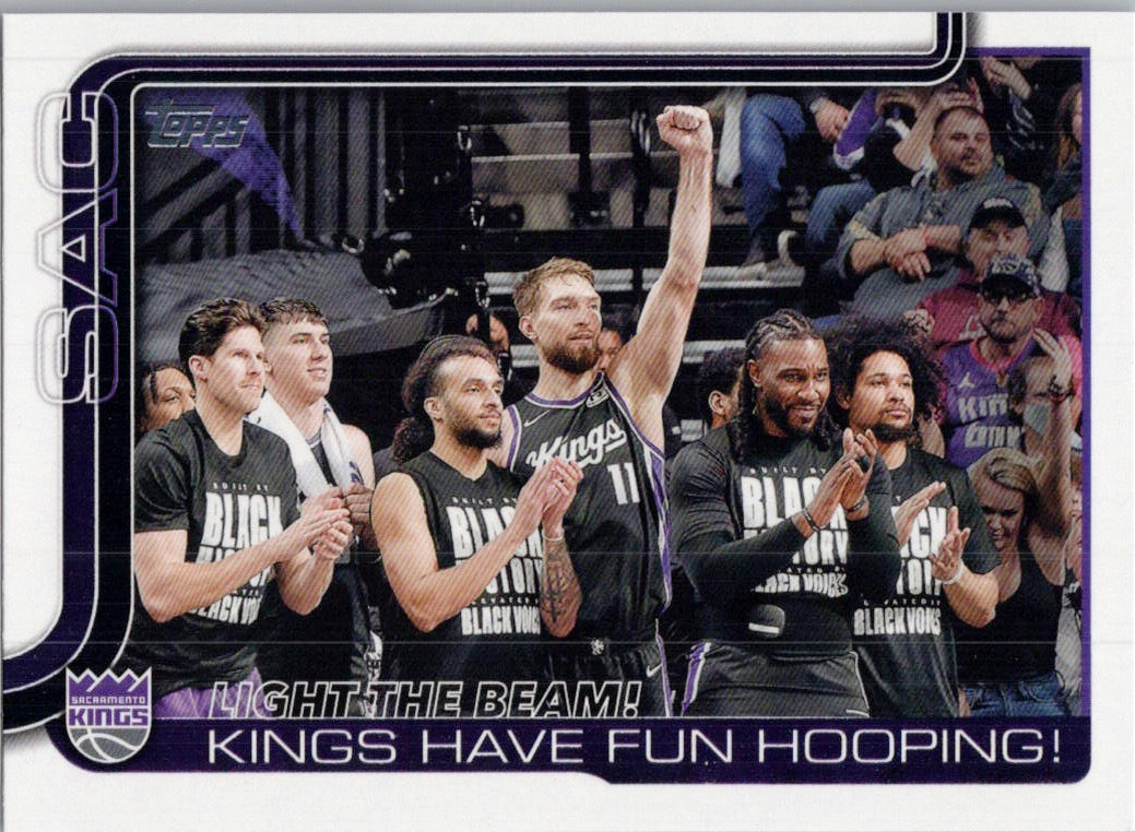 2025-26 Topps #295 Light The Beam!: Kings Have Fun Hooping! Sacramento Kings