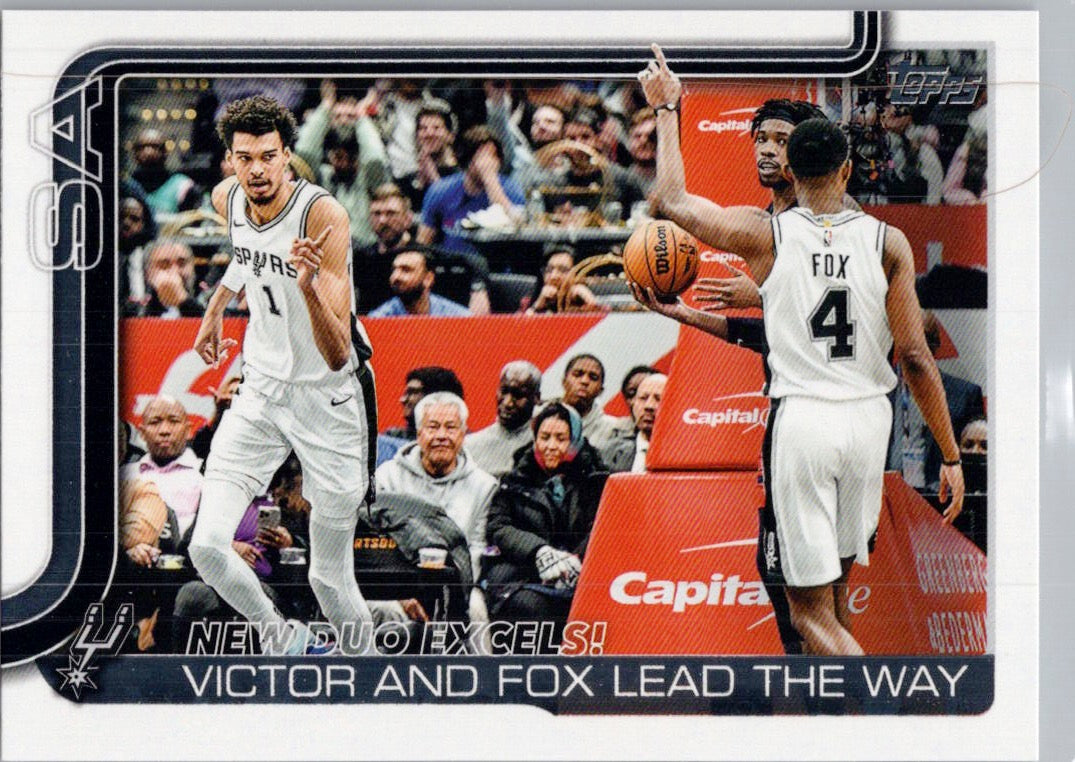 2025-26 Topps #300 New Duo Excels!: Victor and Fox Lead The Way San Antonio Spurs