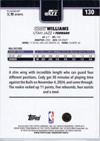 2025-26 Topps #130 Cody Williams Utah Jazz