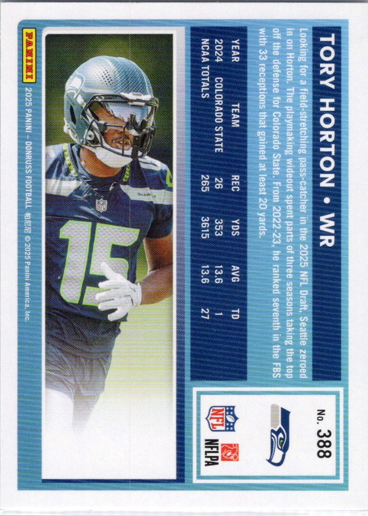 2025 Donruss #388 Tory Horton Seattle Seahawks