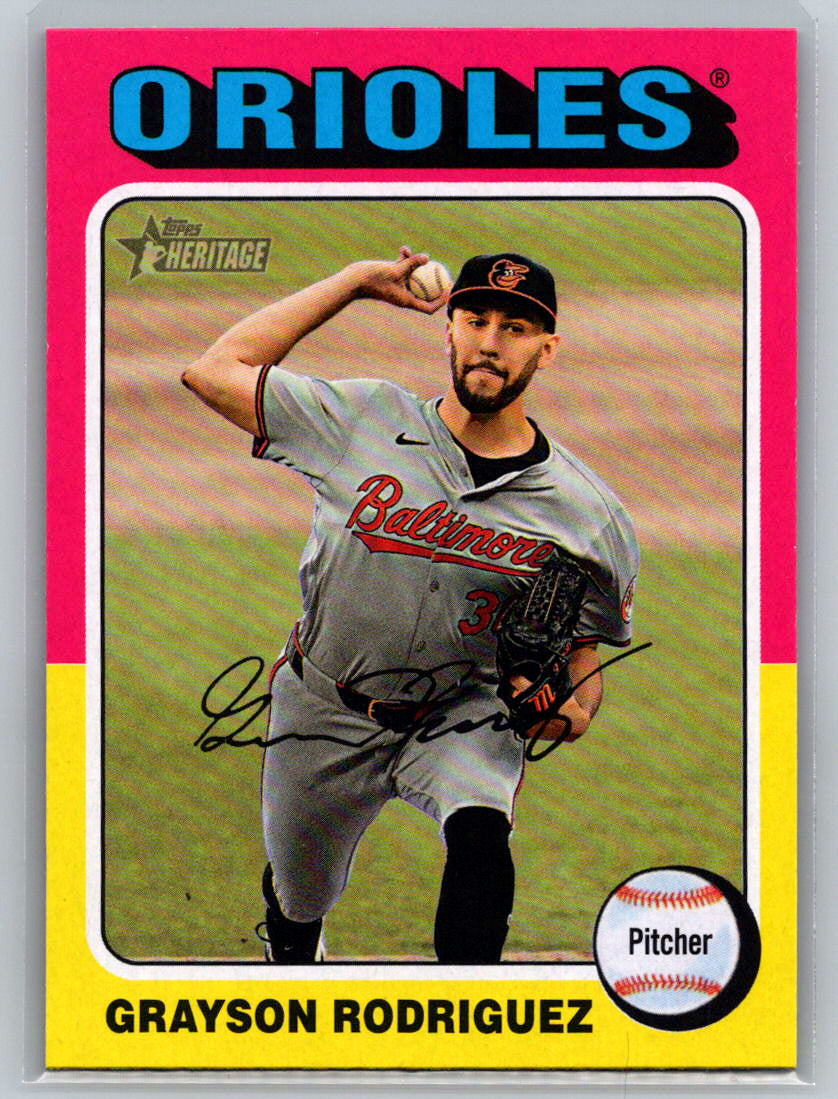 2024 Topps Heritage #558 Grayson Rodriguez Baltimore Orioles
