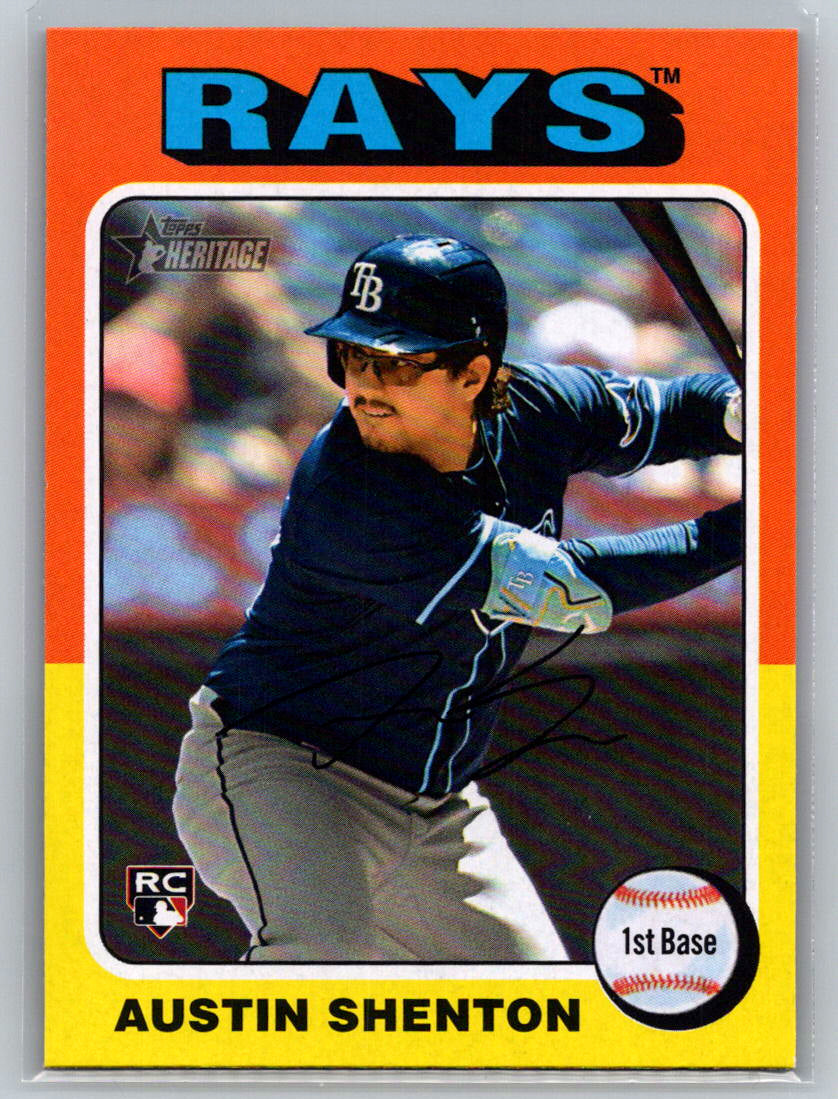 2024 Topps Heritage #637 Austin Shenton Tampa Bay Rays