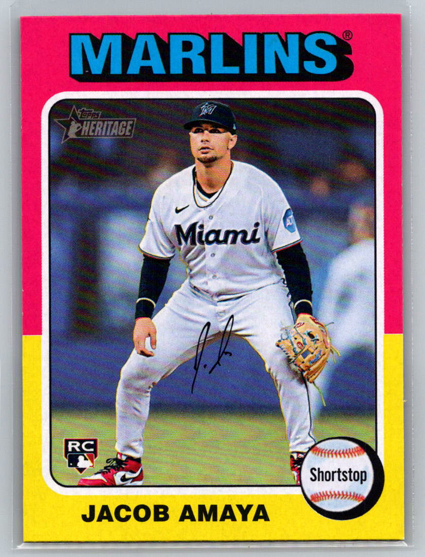 2024 Topps Heritage #626 Jacob Amaya Miami Marlins