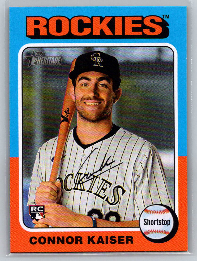 2024 Topps Heritage #700 Connor Kaiser Colorado Rockies