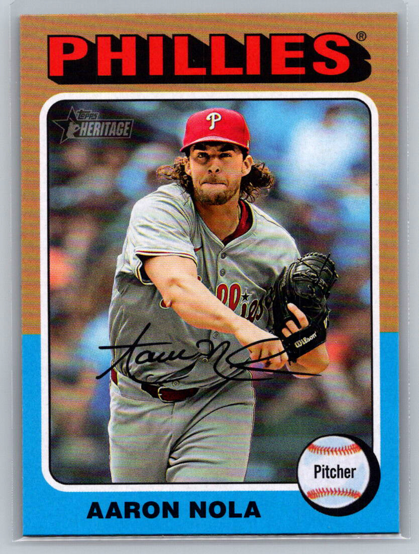 2024 Topps Heritage #596 Aaron Nola Philadelphia Phillies