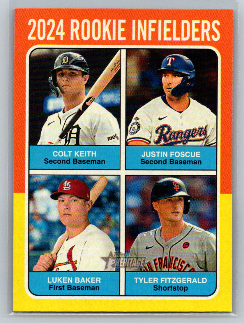 2024 Topps Heritage #623 2024 Rookie Infielders