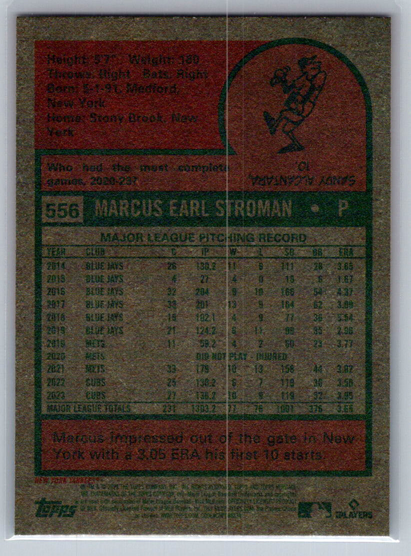 2024 Topps Heritage #556 Marcus Stroman New York Yankees