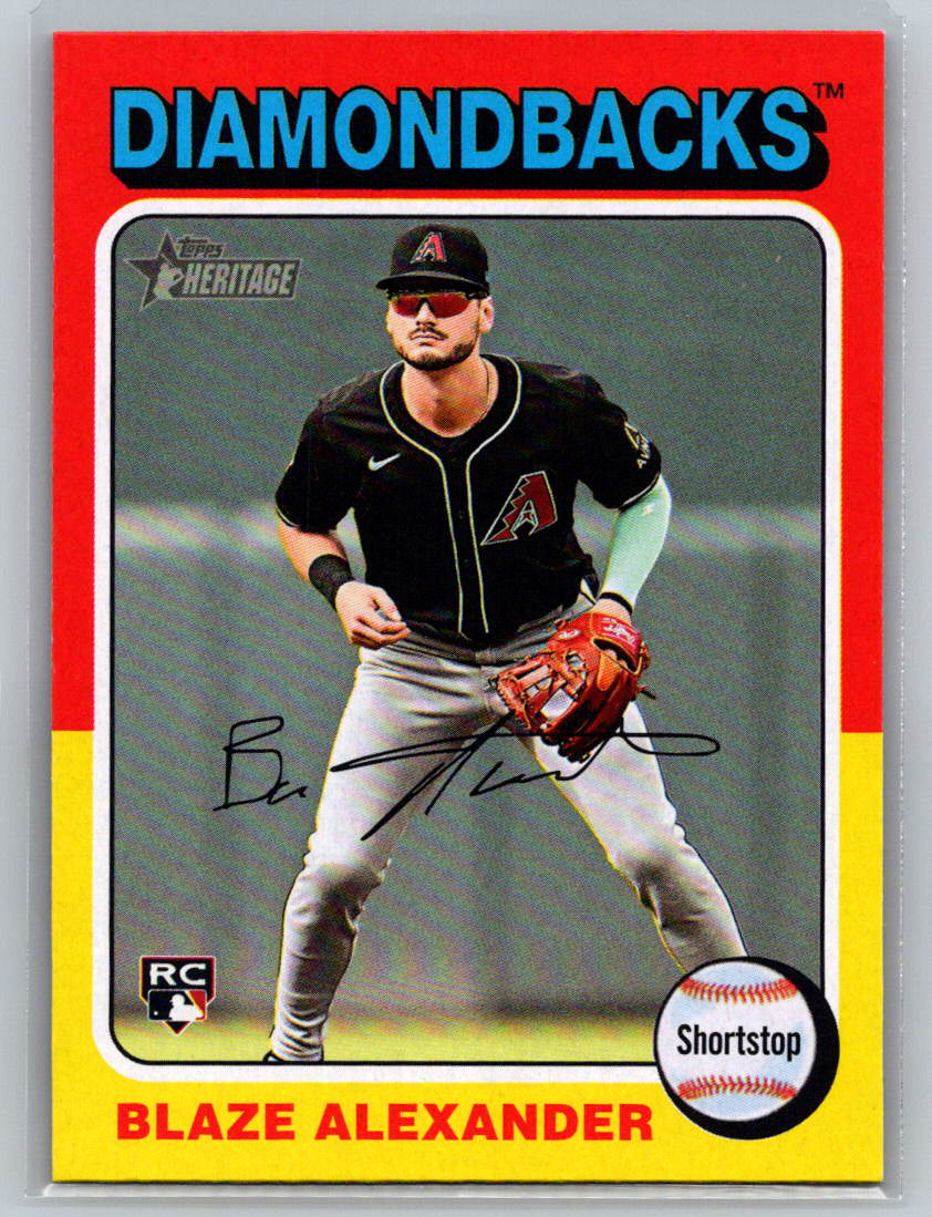 2024 Topps Heritage #629 Blaze Alexander Arizona Diamondbacks