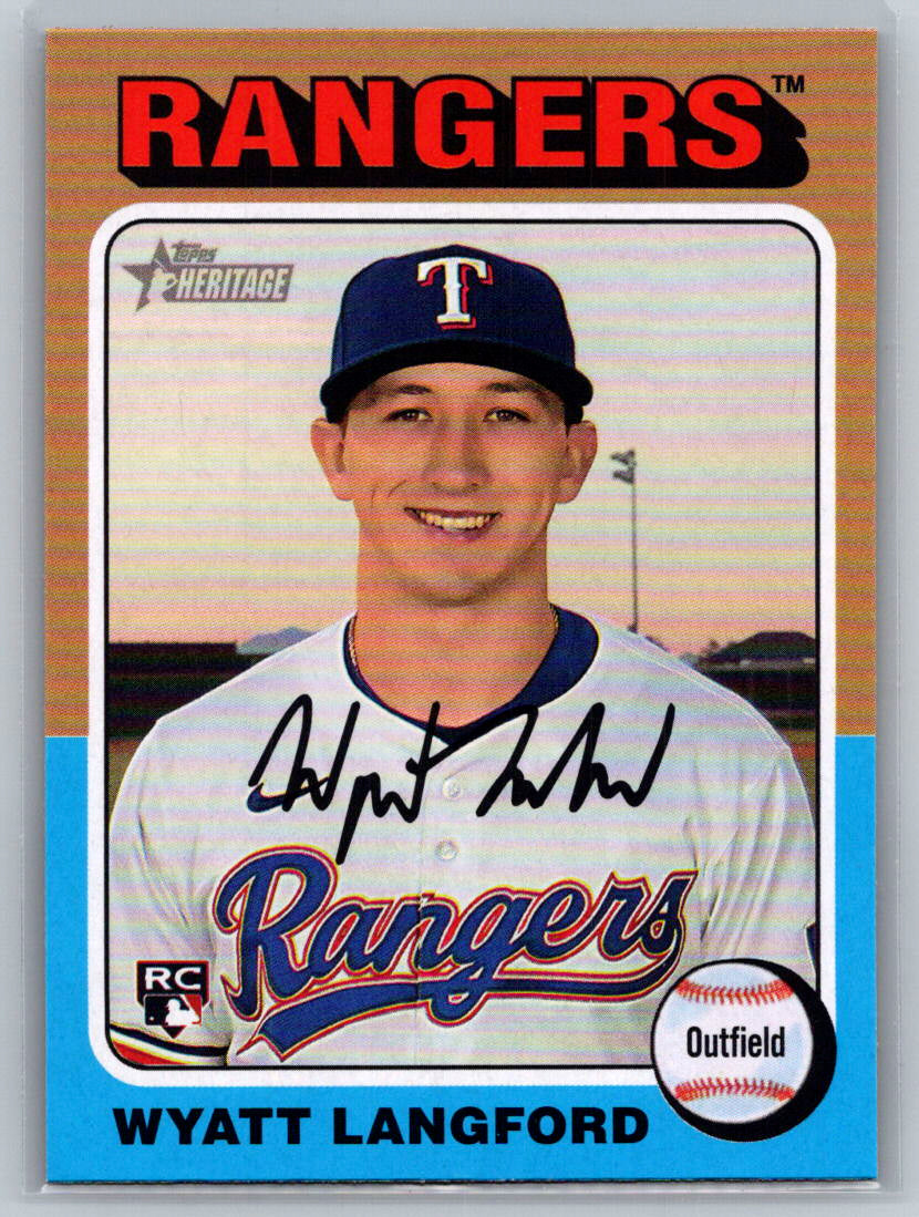 2024 Topps Heritage #581 Wyatt Langford Texas Rangers