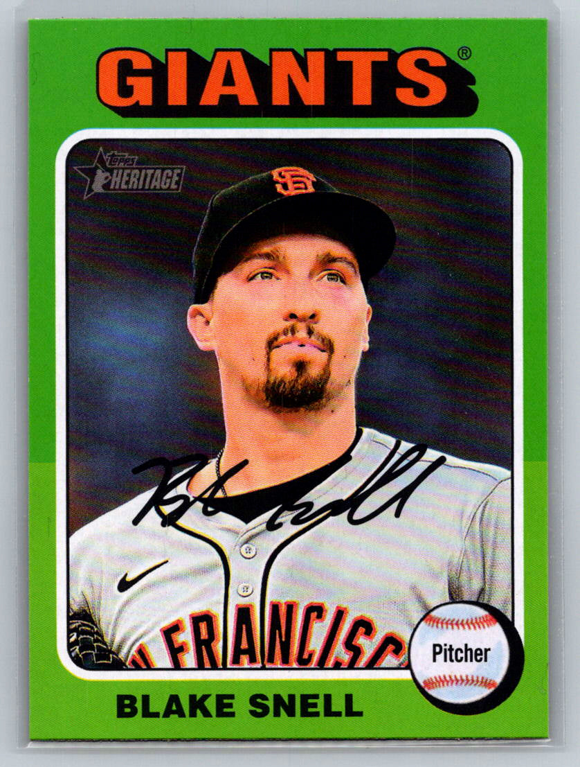 2024 Topps Heritage #563 Blake Snell San Francisco Giants