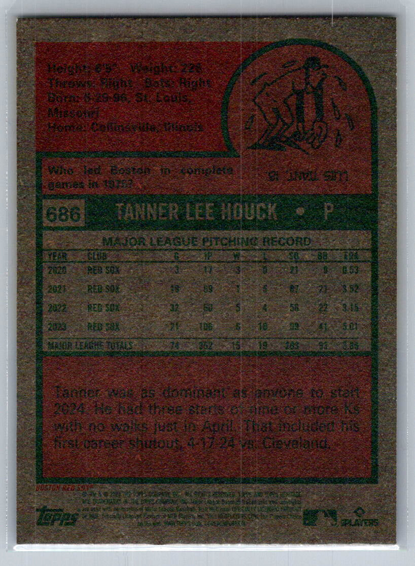 2024 Topps Heritage #686 Tanner Houck Boston Red Sox
