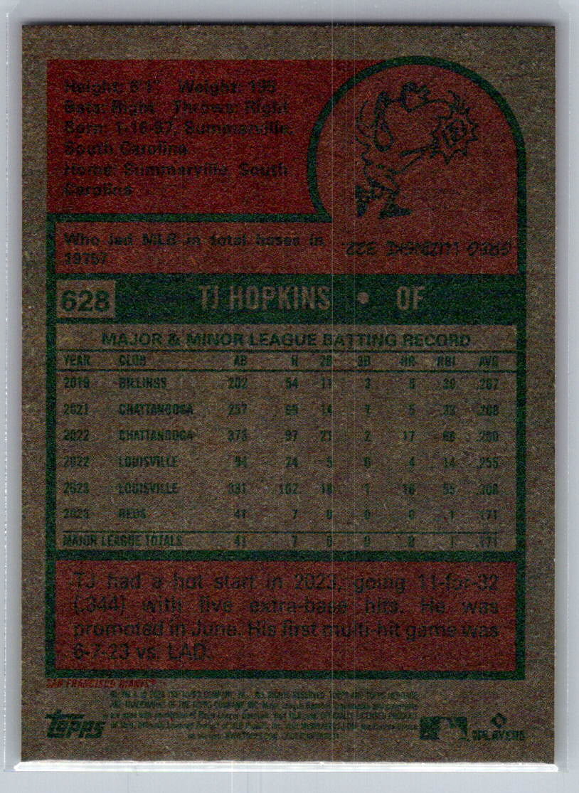 2024 Topps Heritage #628 TJ Hopkins San Francisco Giants
