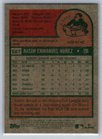 2024 Topps Heritage #687 Nasim Nuñez Washington Nationals