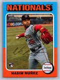 2024 Topps Heritage #687 Nasim Nuñez Washington Nationals