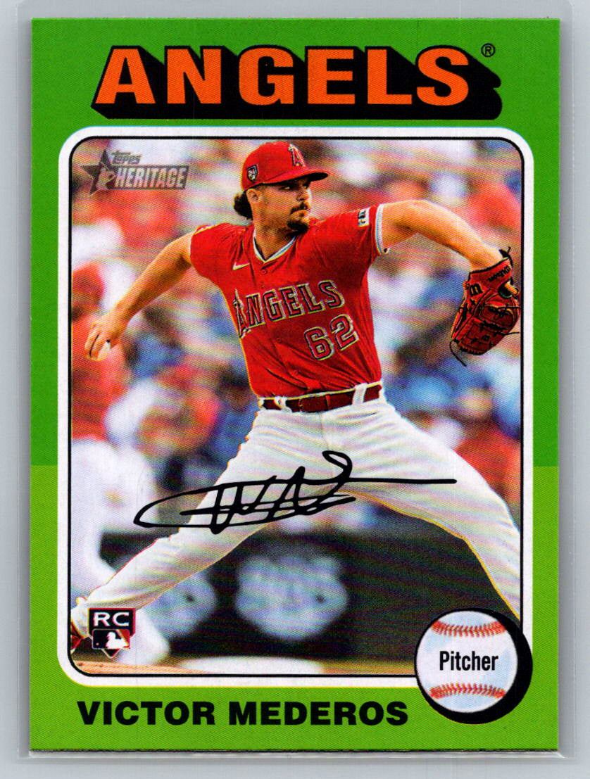 2024 Topps Heritage #606 Victor Mederos Los Angeles Angels