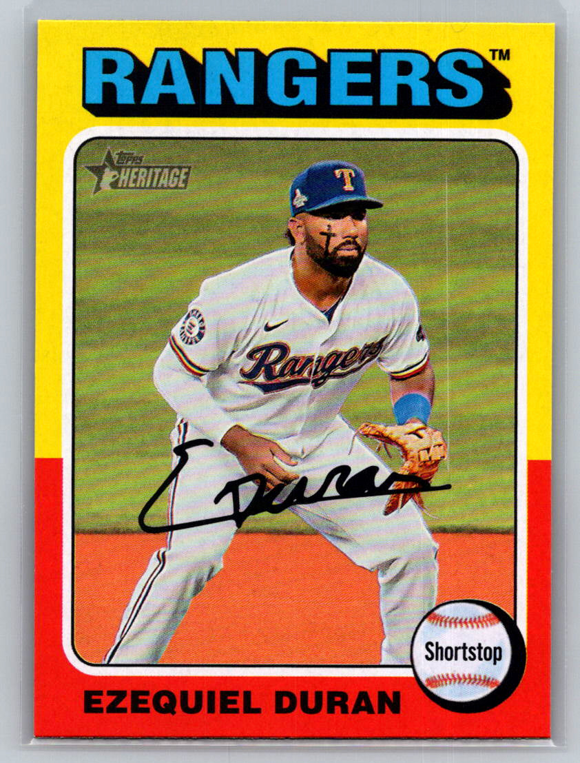2024 Topps Heritage #588 Ezequiel Duran Texas Rangers