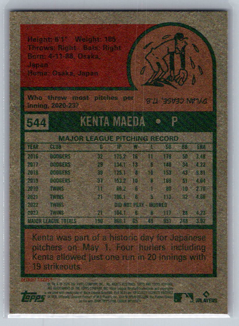 2024 Topps Heritage #544 Kenta Maeda Detroit Tigers