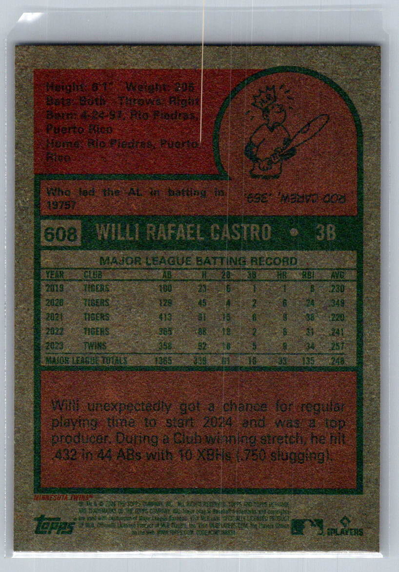 2024 Topps Heritage #608 Willi Castro Minnesota Twins