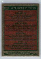 2024 Topps Heritage #617 2024 Rookie Pitchers