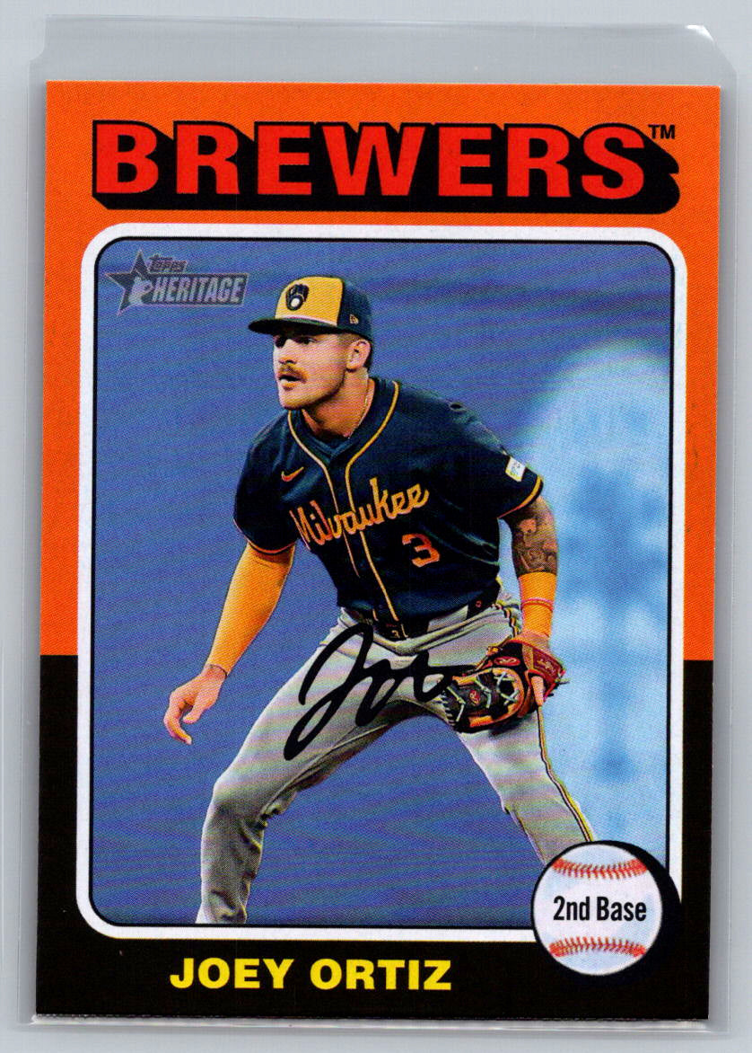 2024 Topps Heritage #584 Joey Ortiz Milwaukee Brewers