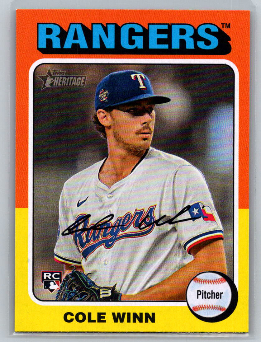 2024 Topps Heritage #652 Cole Winn Texas Rangers