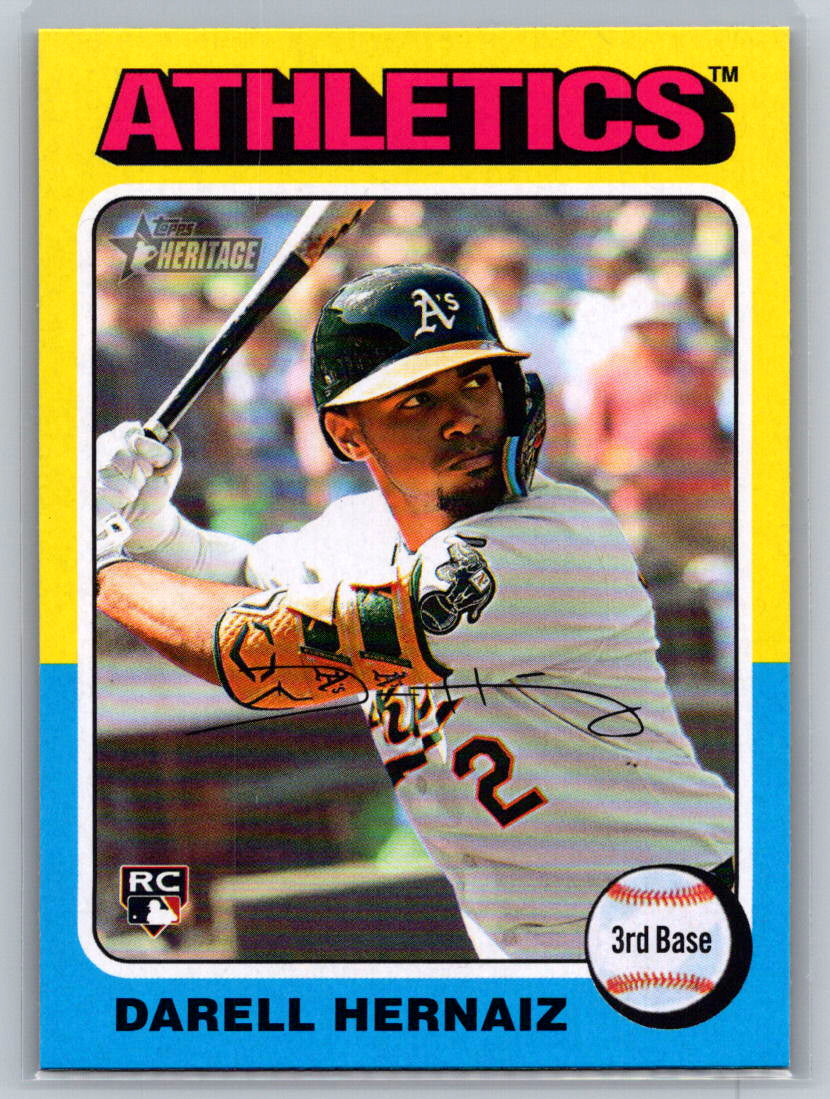 2024 Topps Heritage #670 Darell Hernaiz Oakland Athletics