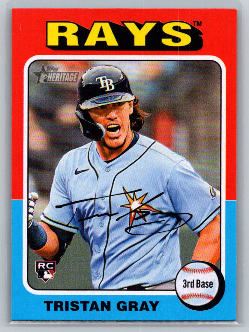 2024 Topps Heritage #607 Tristan Gray Tampa Bay Rays