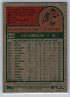 2024 Topps Heritage #646 José Caballero Tampa Bay Rays