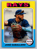 2024 Topps Heritage #646 José Caballero Tampa Bay Rays