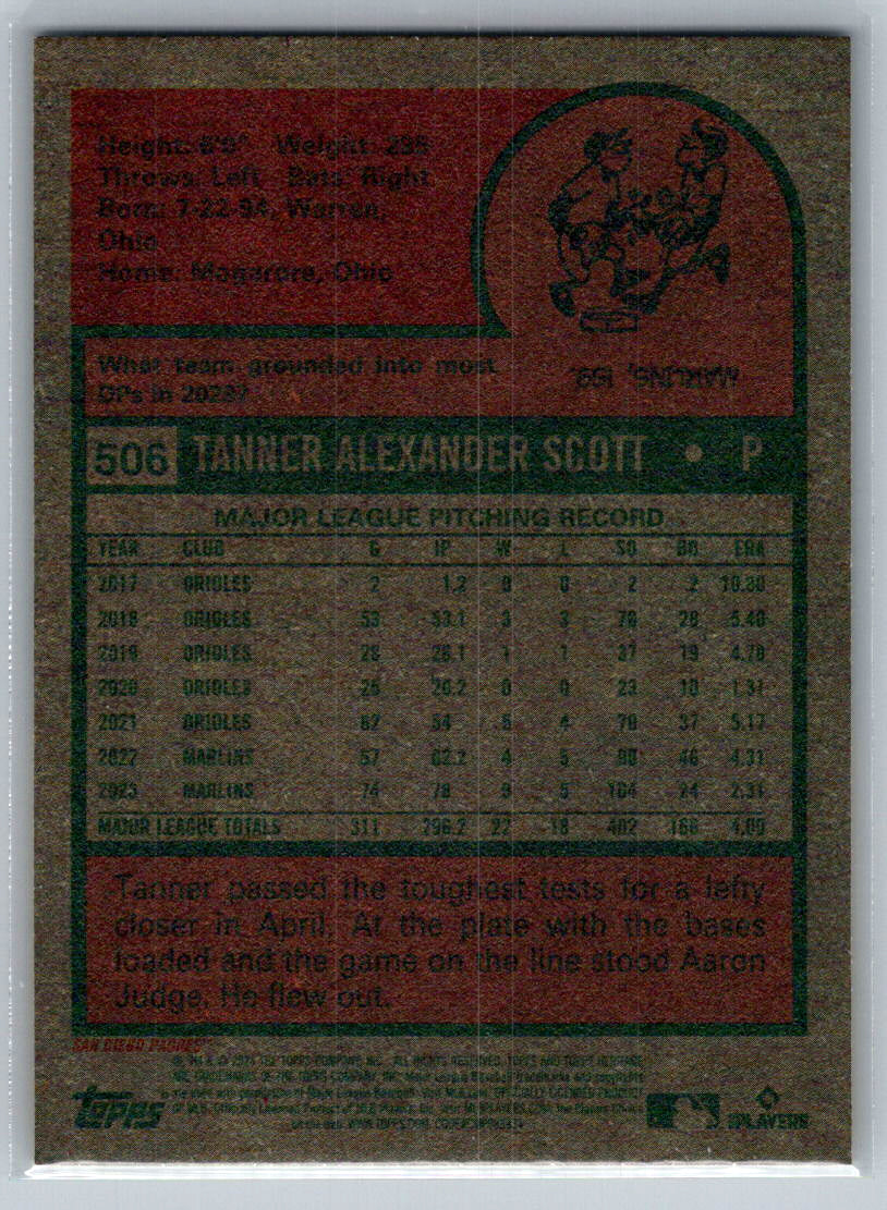 2024 Topps Heritage #506 Tanner Scott San Diego Padres