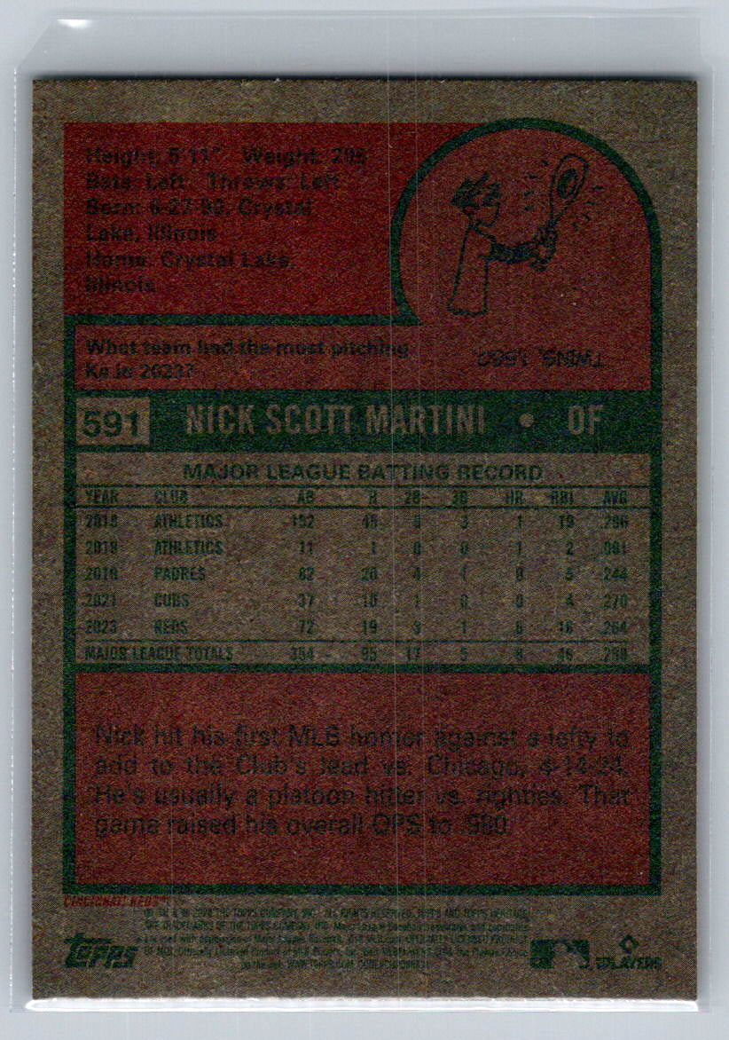2024 Topps Heritage #591 Nick Martini Cincinnati Reds