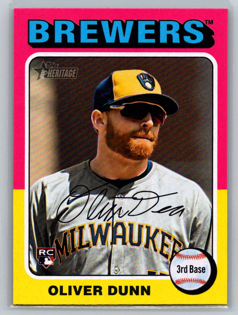 2024 Topps Heritage #653 Oliver Dunn Milwaukee Brewers