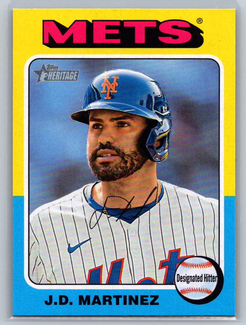 2024 Topps Heritage #528 J.D. Martinez New York Mets