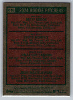 2024 Topps Heritage #616 2024 Rookie Pitchers