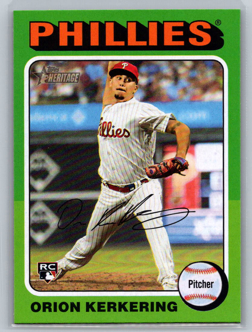 2024 Topps Heritage #669 Orion Kerkering Philadelphia Phillies