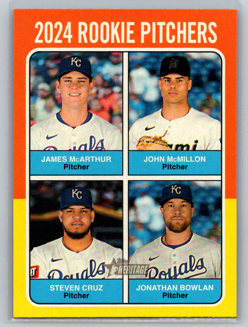 2024 Topps Heritage #615 2024 Rookie Pitchers