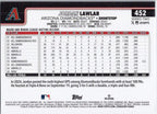 2025 Topps #452 Jordan Lawlar Arizona Diamondbacks