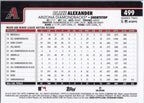 2025 Topps #499 Blaze Alexander Arizona Diamondbacks